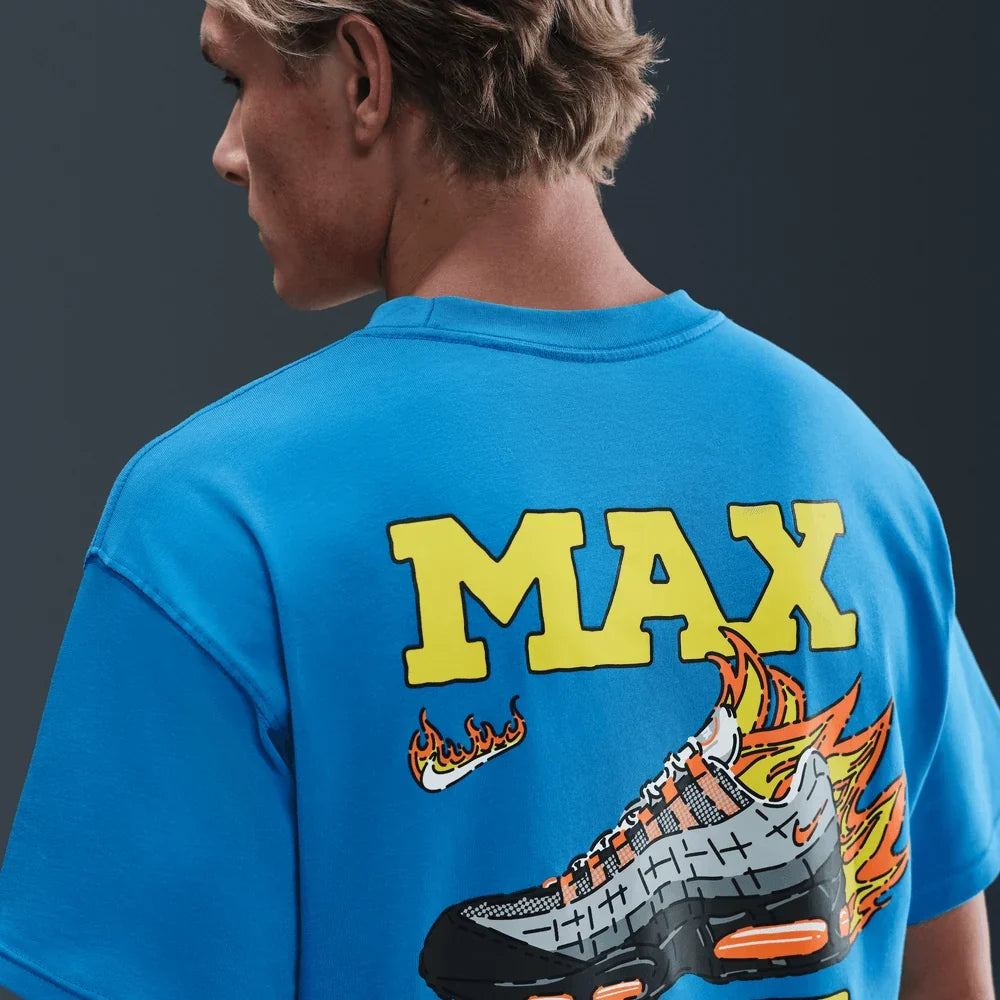 Men's Nike Sportswear Max90 T-Shirt Light Photo Blue HQ9256-406