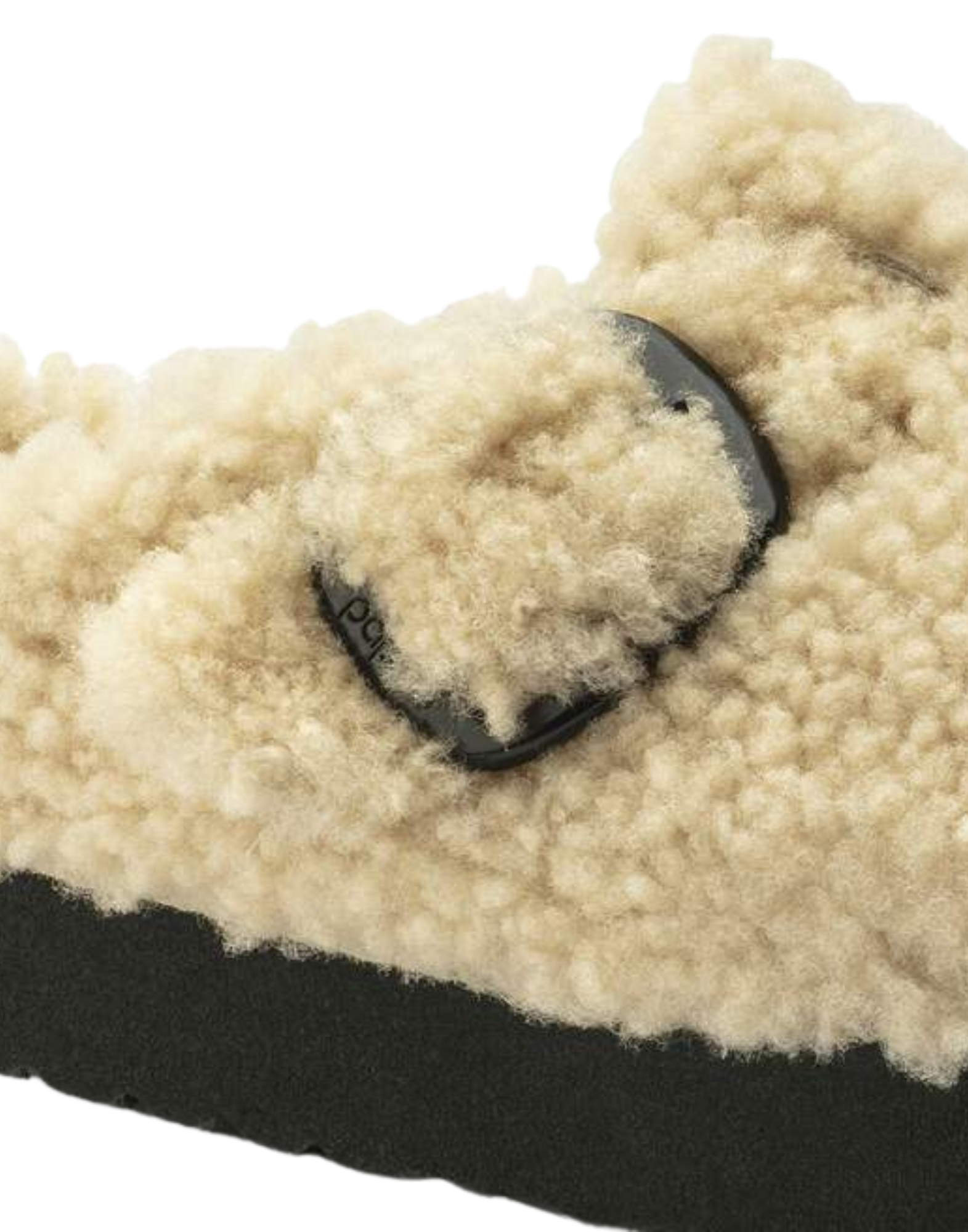 Boston Big Buckle Platform Teddy Shearling Clog