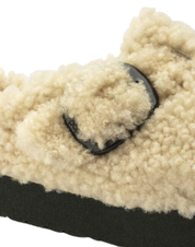 Boston Big Buckle Platform Teddy Shearling Clog