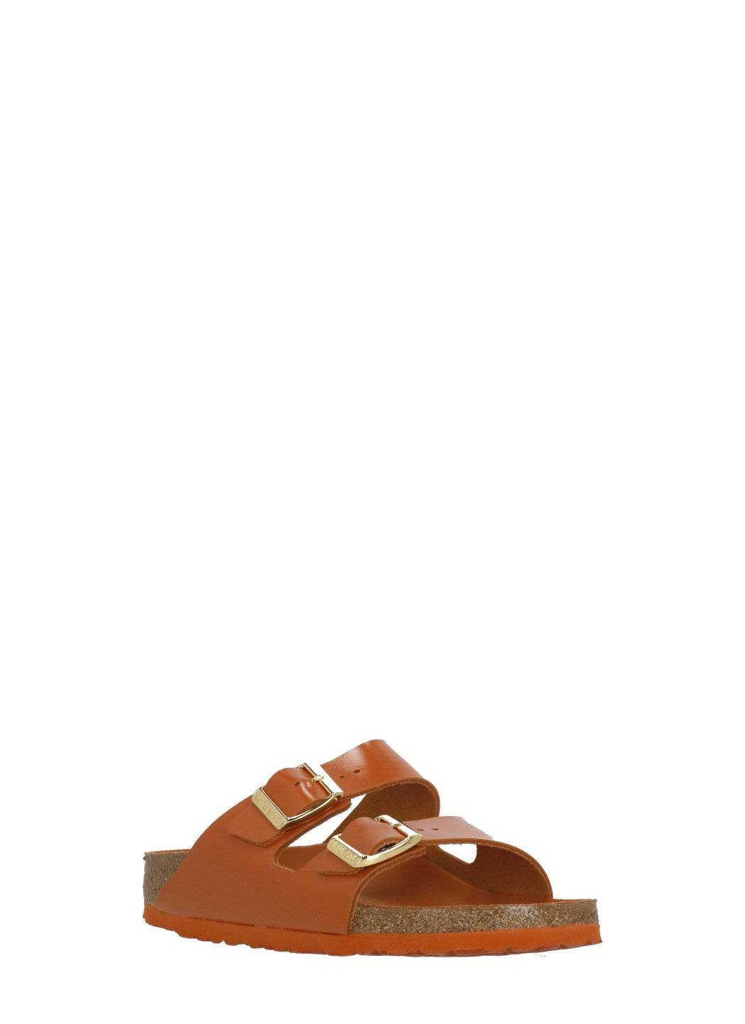 Orange Arizona Buckle Leather Sandals