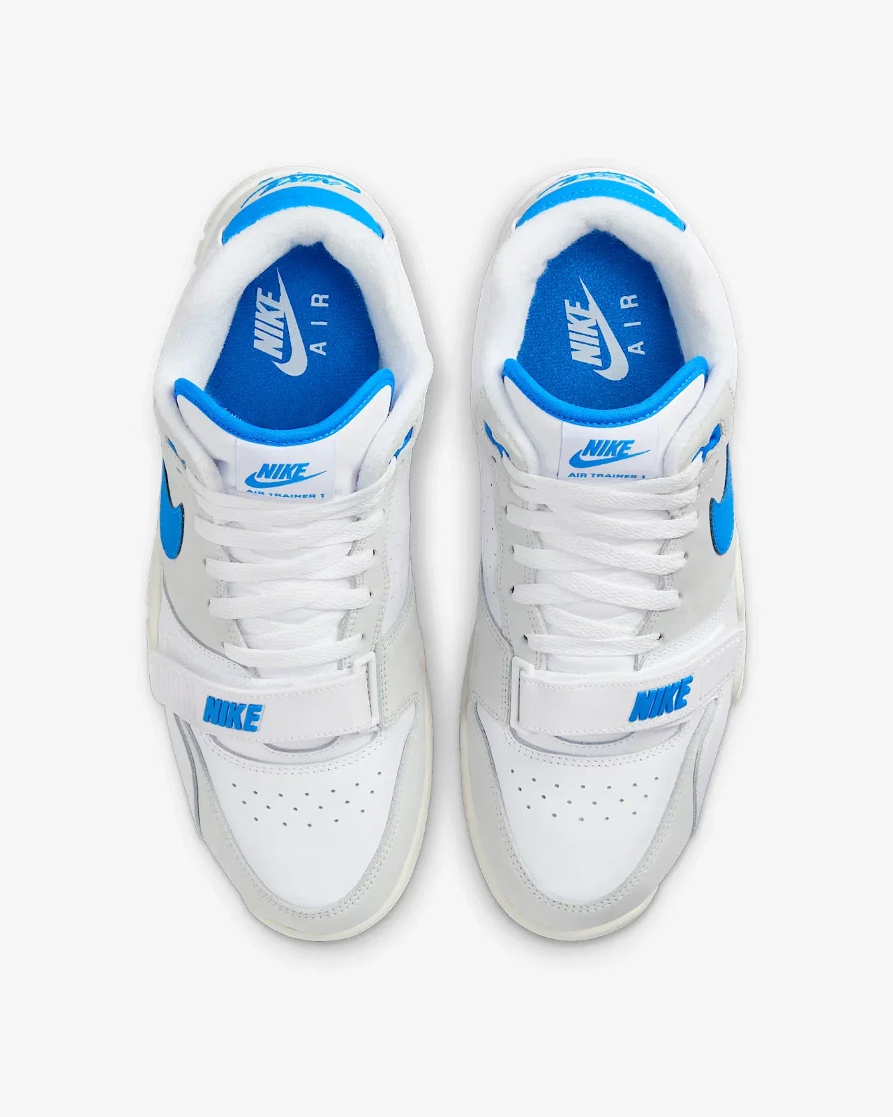 Men's Nike Air Trainer 1 FJ4183-100 Sneakers White Blue Leather Sportswear Shoes