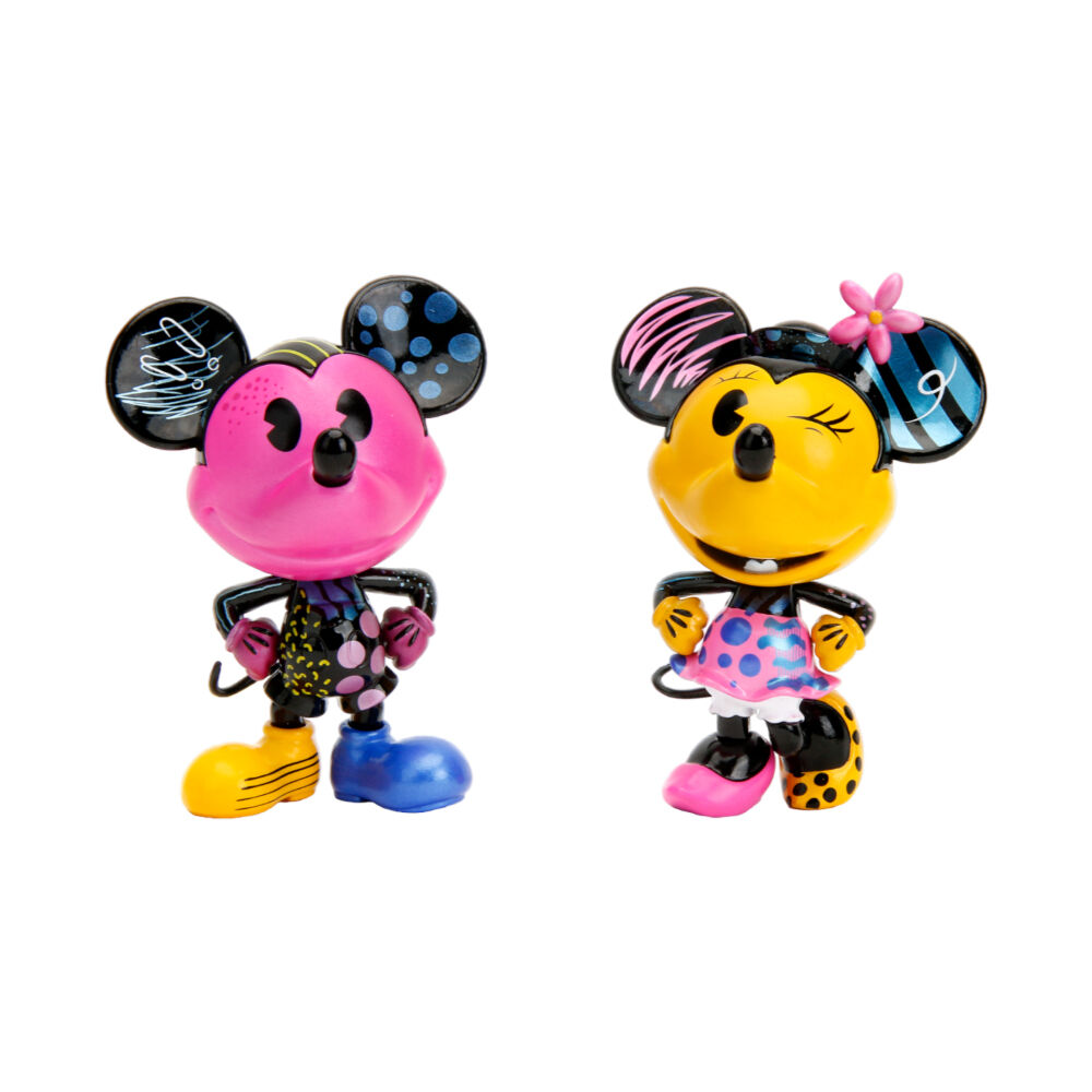 2pc Disney Mickey & Minnie Next Level Collector MetalFig Figure Toy 10x10cm