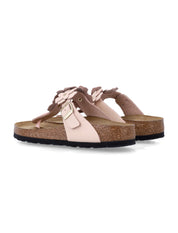 Gizeh Flower Leather Infradito Sandals