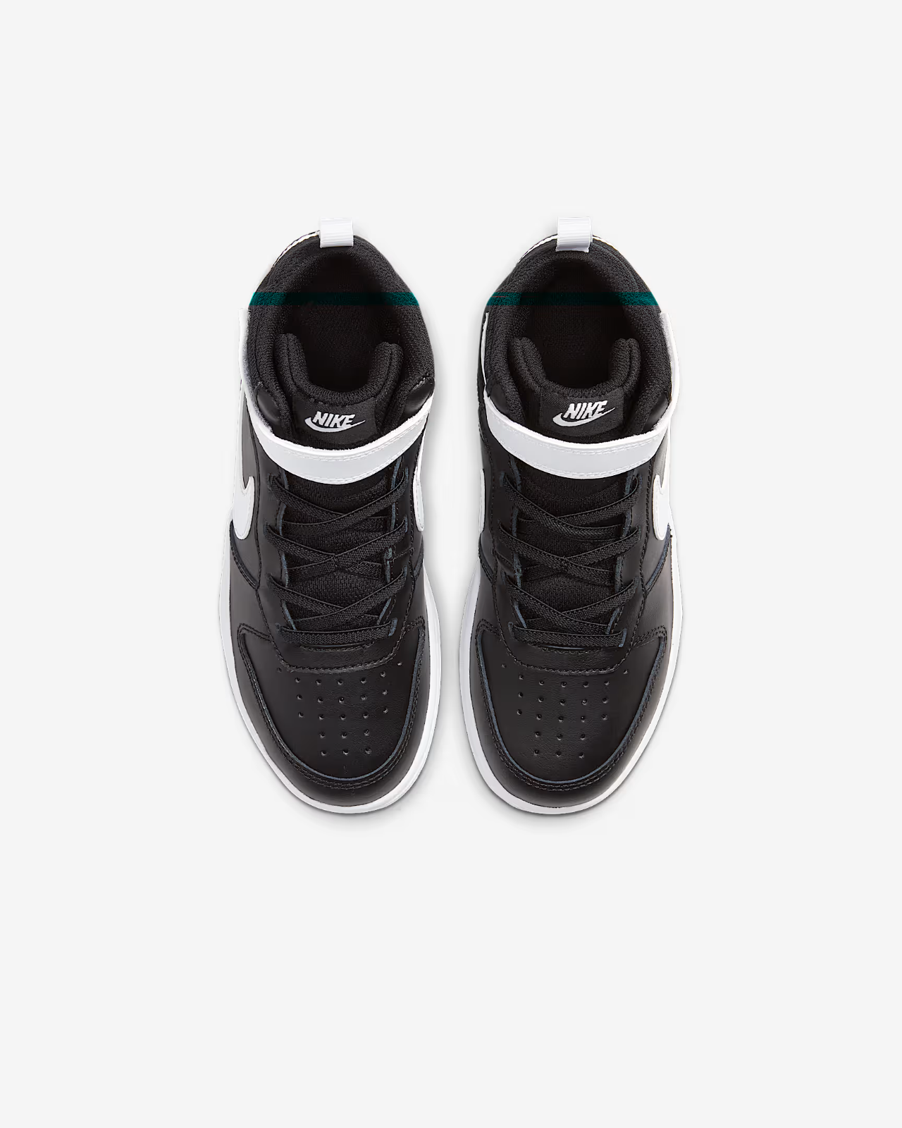 Kids Nike Court Borough Mid 2 CD7783-010 Black Lifestyle Shoes ZOGG380