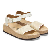 Women's Glenda Raffia Leather Sandals - Medium/narrow In White
