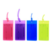 4pc Milleni Travel Jelly Luggage Suitcase Tags Loop Strap Name Address
