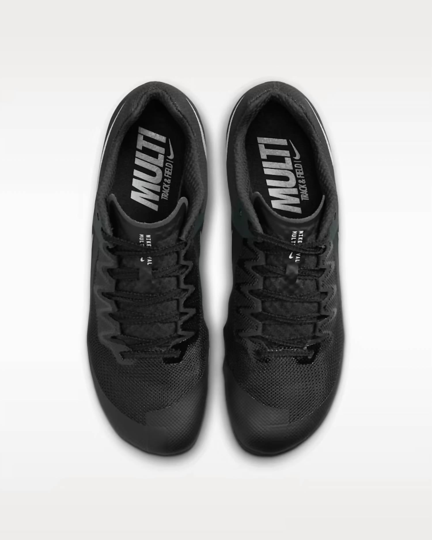 Unisex Zoom Rival Multi Running Shoes In Black/met Silver/lt Smoke Grey
