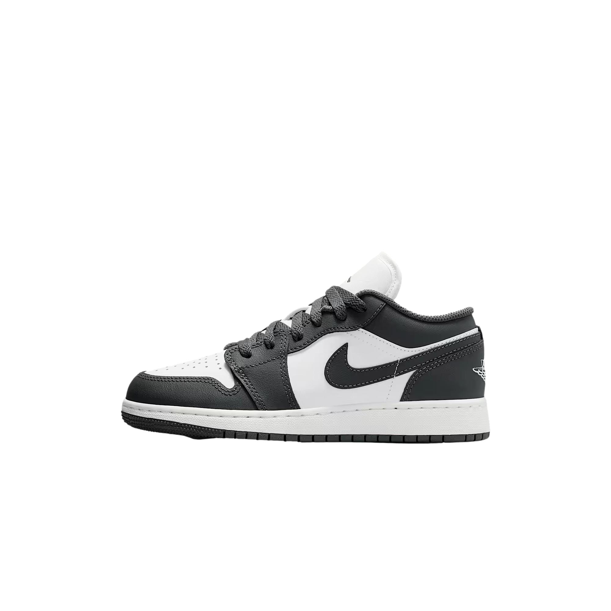 Grade-School Nike Air Jordan 1 Low Iron Grey / Summit White 553560-044