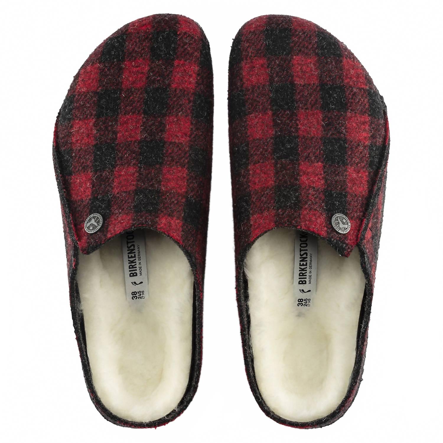 Men's Zermatt Shearling Slipper In Red Plaid