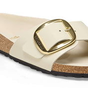 Women's Madrid Big Buckle Sandals - Narrow In High-Shine Ecru