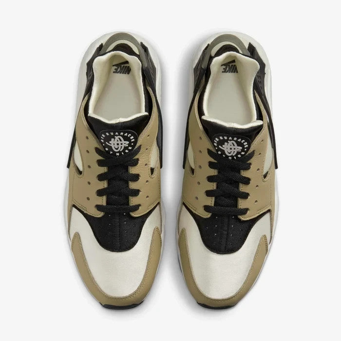 Men's Nike Air Huarache DD1068-007 Sneaker Khaki Black Leather Comfort Shoes