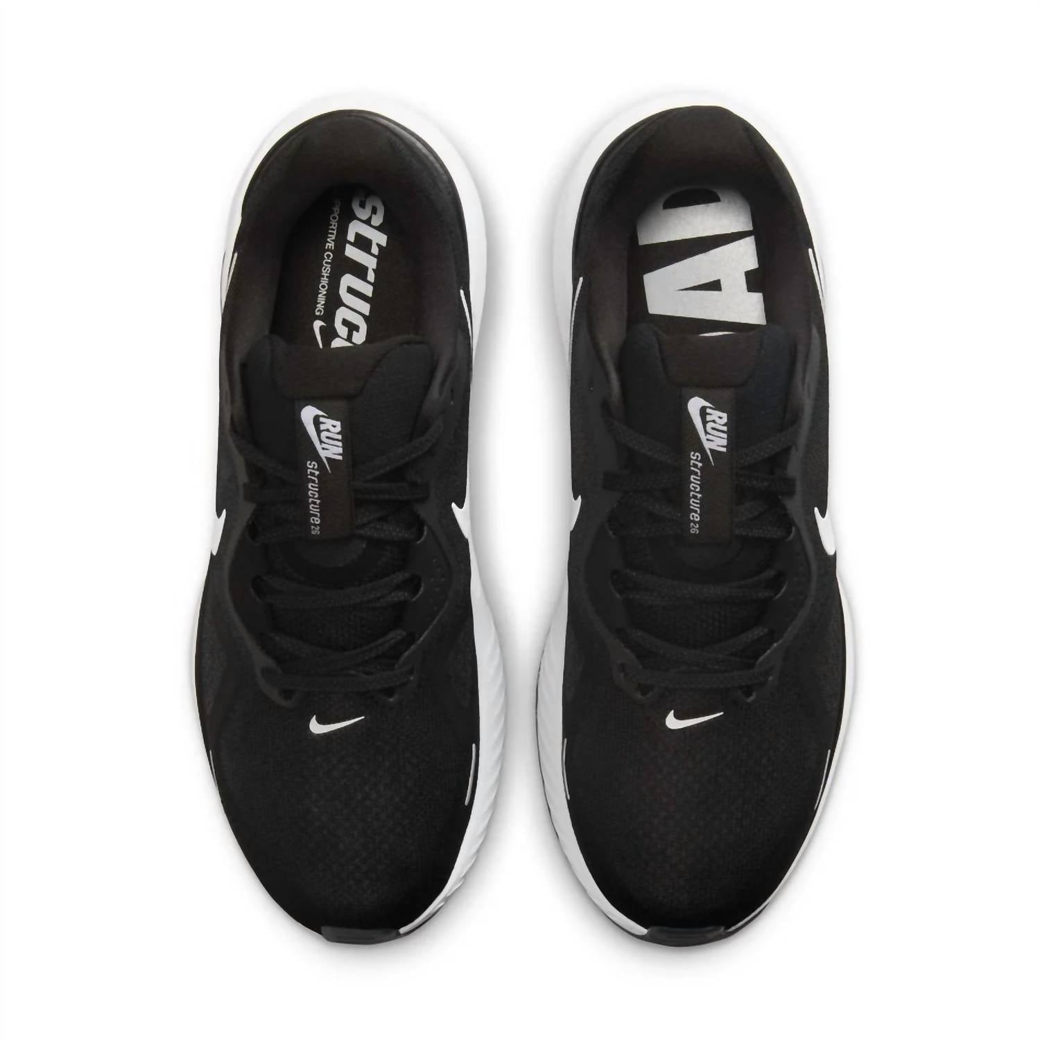 Men's Structure 26 Shoes In Black/white/cool Grey/metallic Silver
