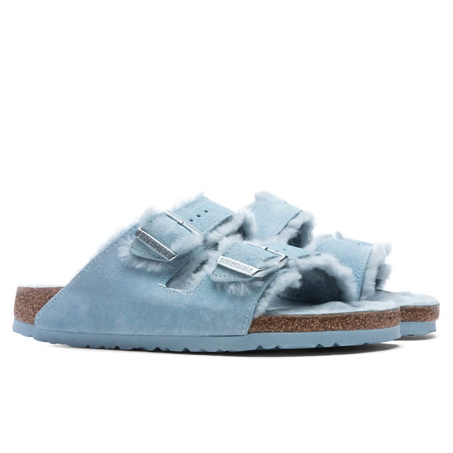 Women's Arizona Shearling Sandal In Light Blue