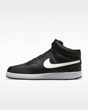 Men's Court Vision Low Next Nature Shoes In Black/black/white
