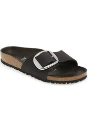 Women's Madrid Big Buckle Oil Sandals In Black
