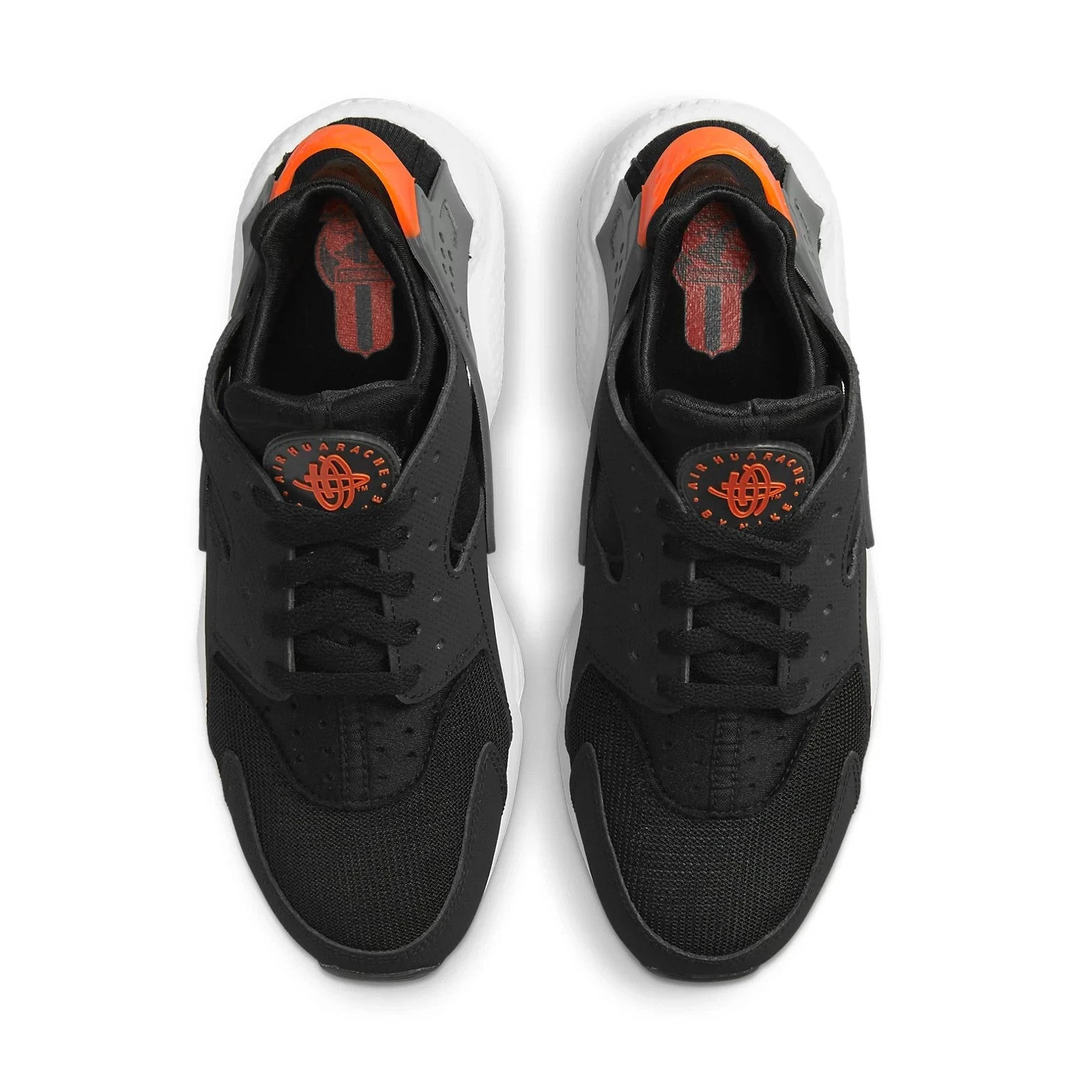 Men's Nike Air Huarache DX2659-001 Sneakers Black Orange Athletic Running Shoes