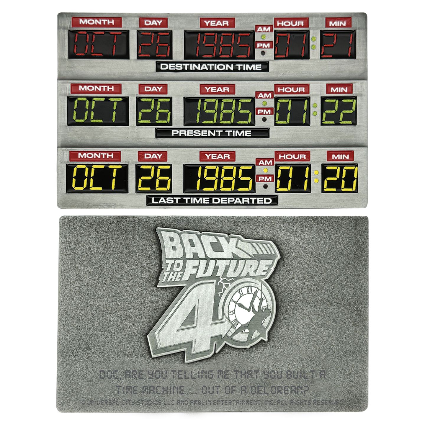 Fanattik BTTF 40th Anniversary Time Circuits Ingot