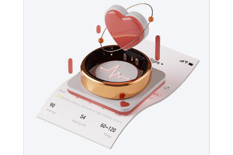 RingConn Gen 2 Smart Ring 75% Pure Gold - Size 9 (Rose Gold)