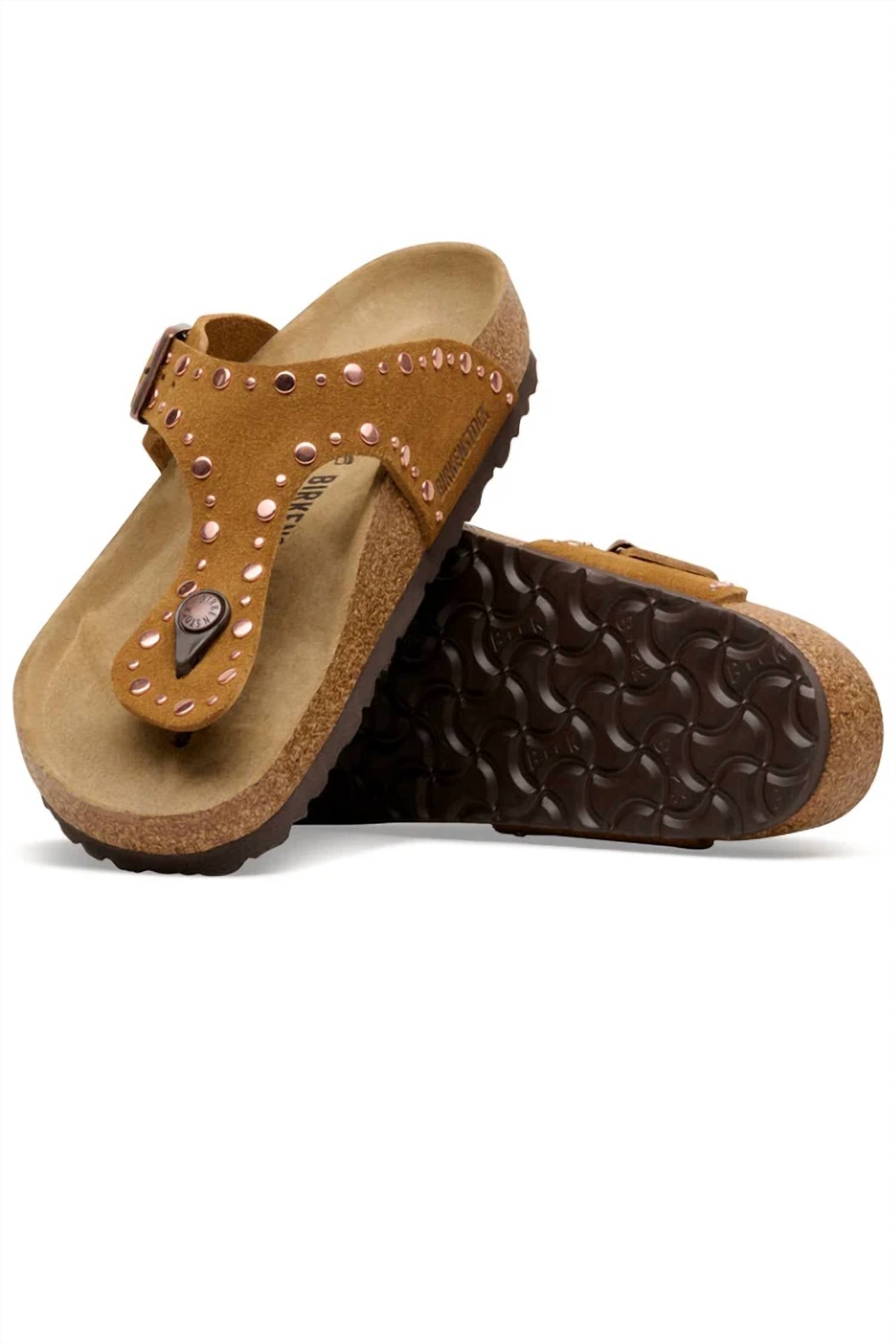 Women's Gizeh Rivets Sandals In Mink