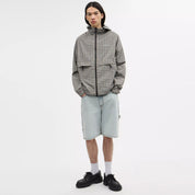 Coach Outlet Plaid Windbreaker In Recycled Polyester