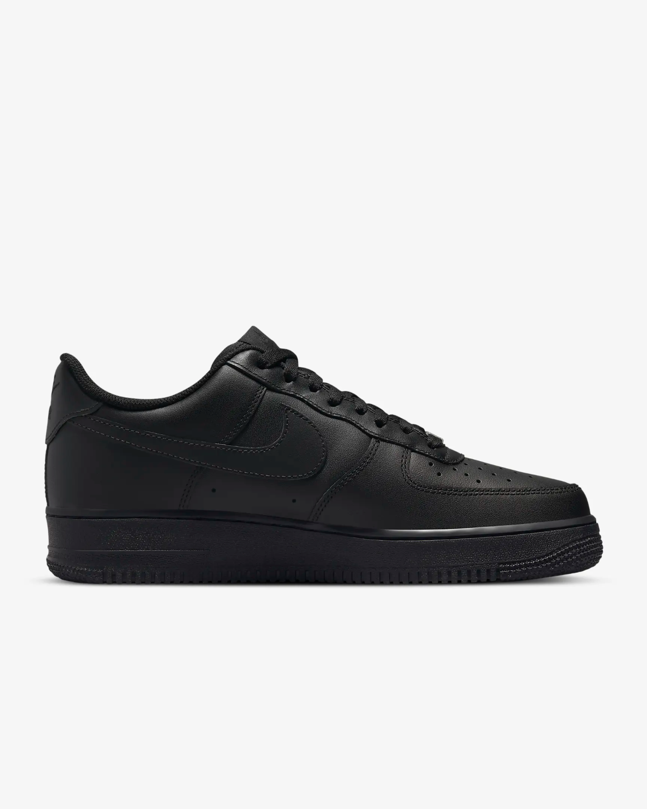 Men's Nike Air Force 1 '07 CW2288-001 Sneakers 7 Black Leather Basketball Shoes