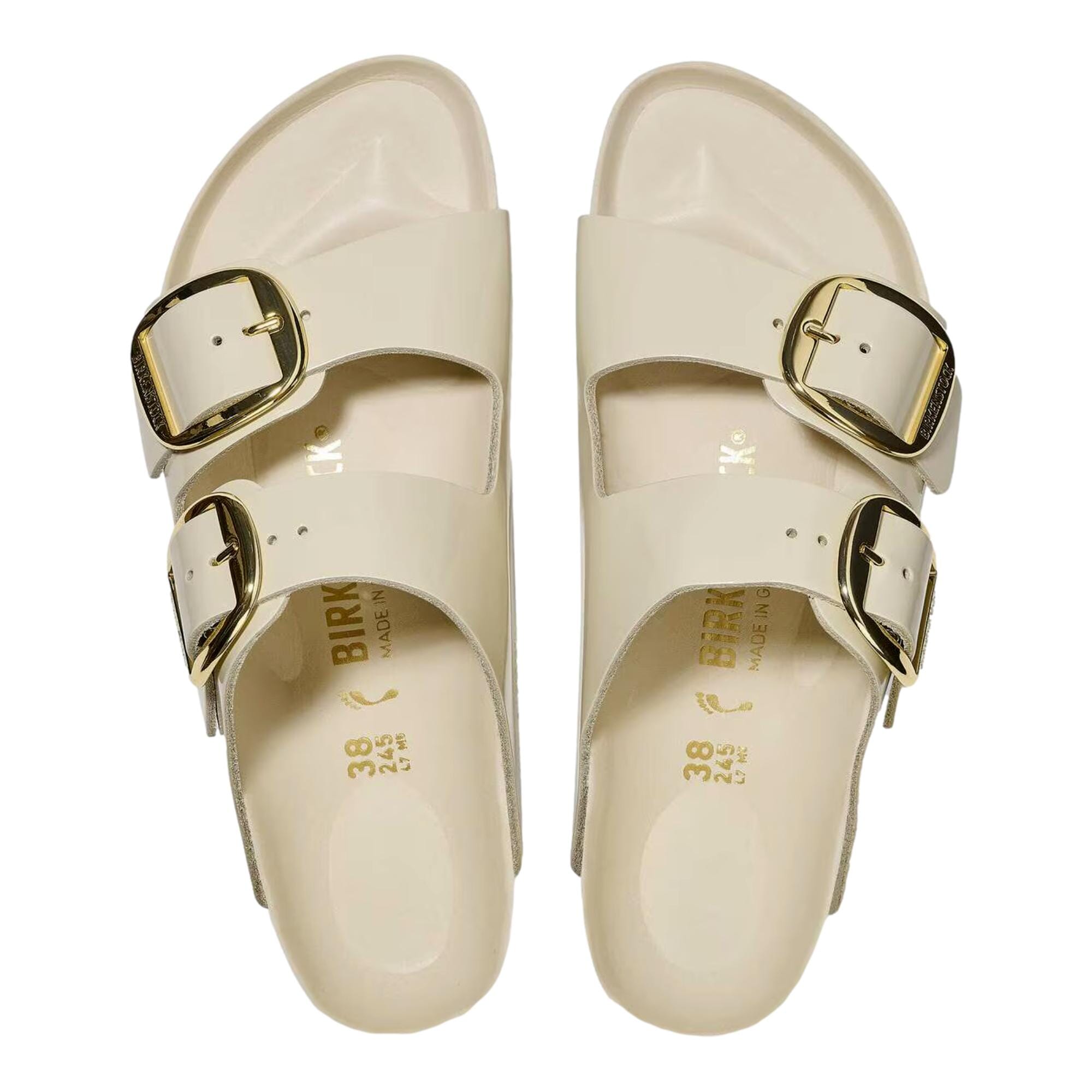 Birkenstock Arizona Big Buckle High-Shine Ecru  1026128 Women's