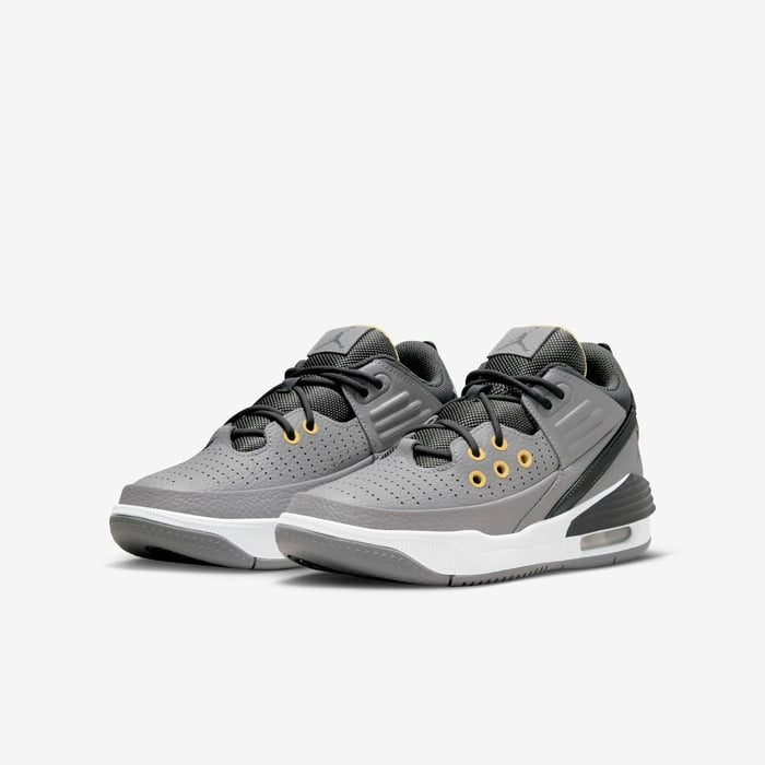 Nike Air Jordan Max Aura 5 DZ4352-007 Sneakers Kids Gray Leather Casual Shoes