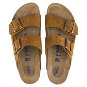 Men's Arizona Soft Footbed Two Strap Sandals In Mink