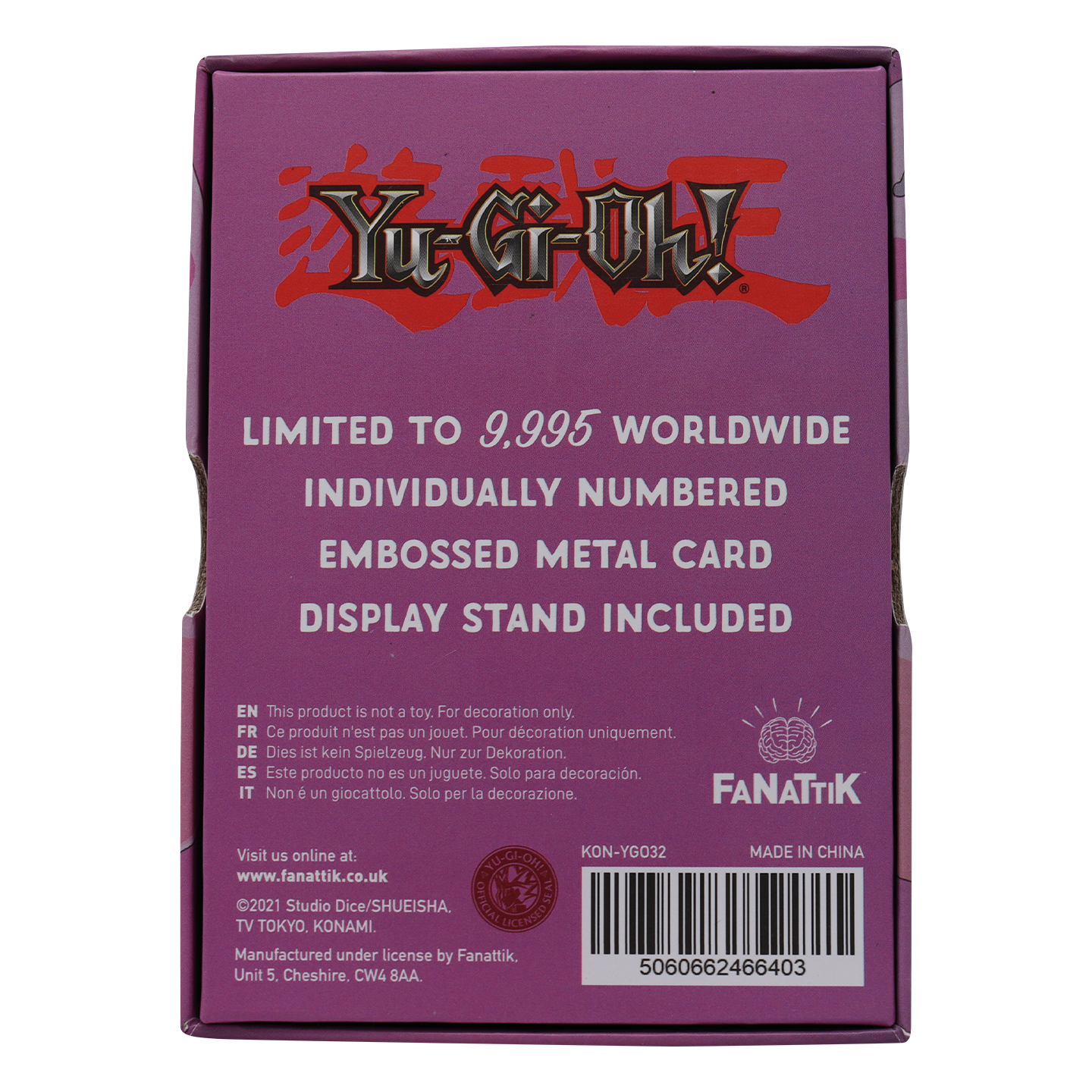 Fanattik Yu-Gi-Oh! Limited Edition Marshmallon Metal Card