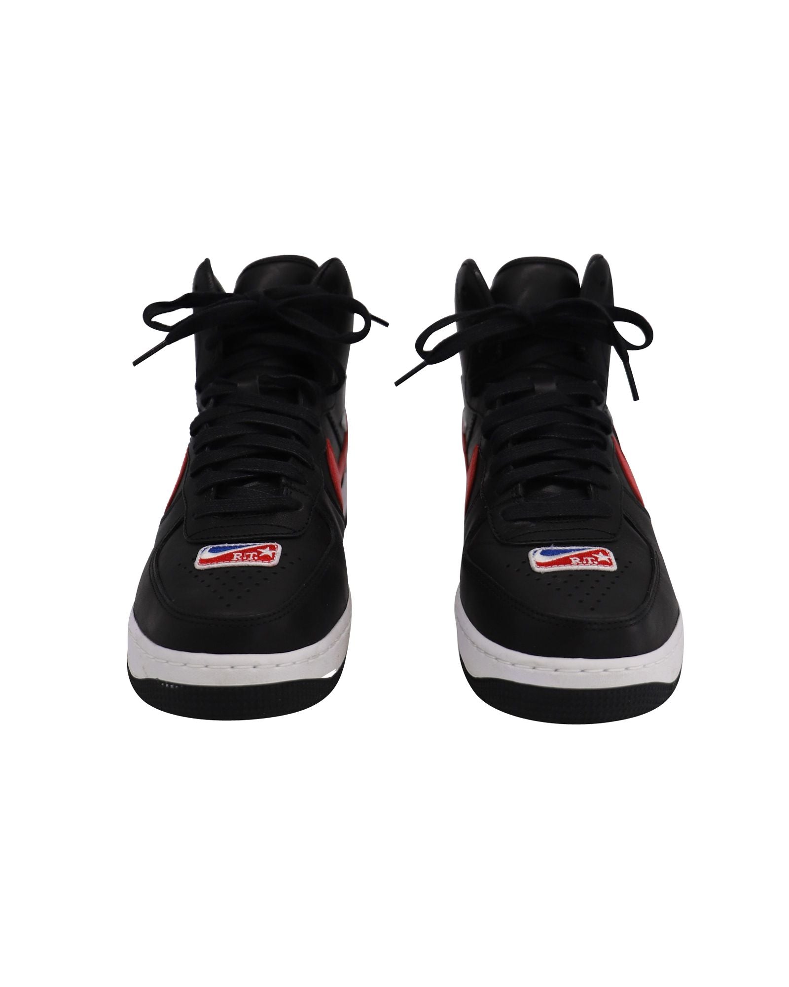Nike x Ricardo Tisci Air Force 1 High Top Sneakers in Black Leather
