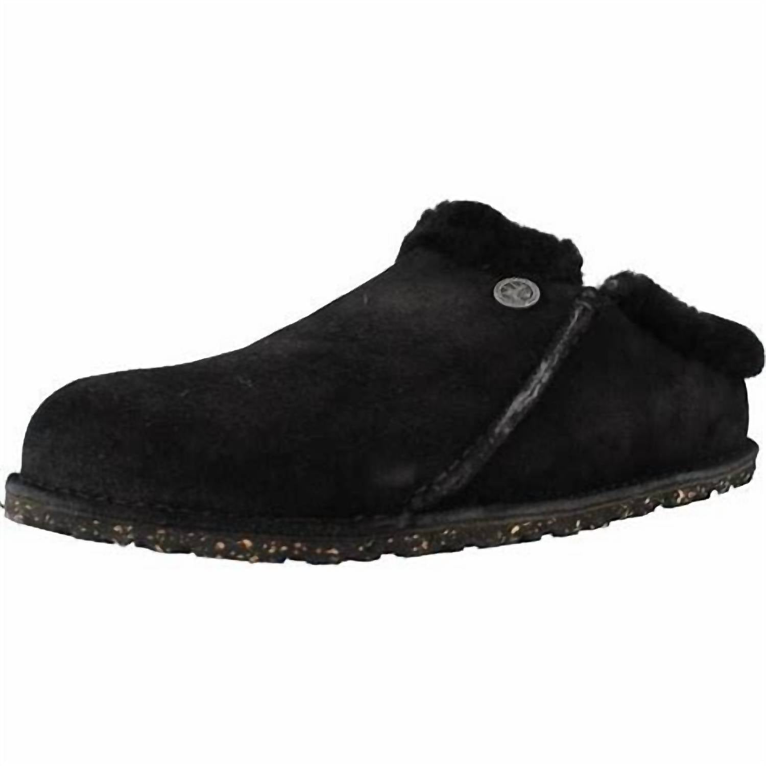 Zermatt Shearling Premium Suede Slipper In Black