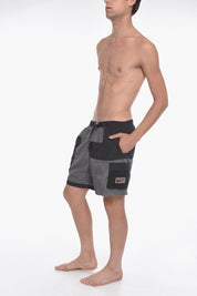 SWIM Cargo Boxer Swim Shorts Color Block