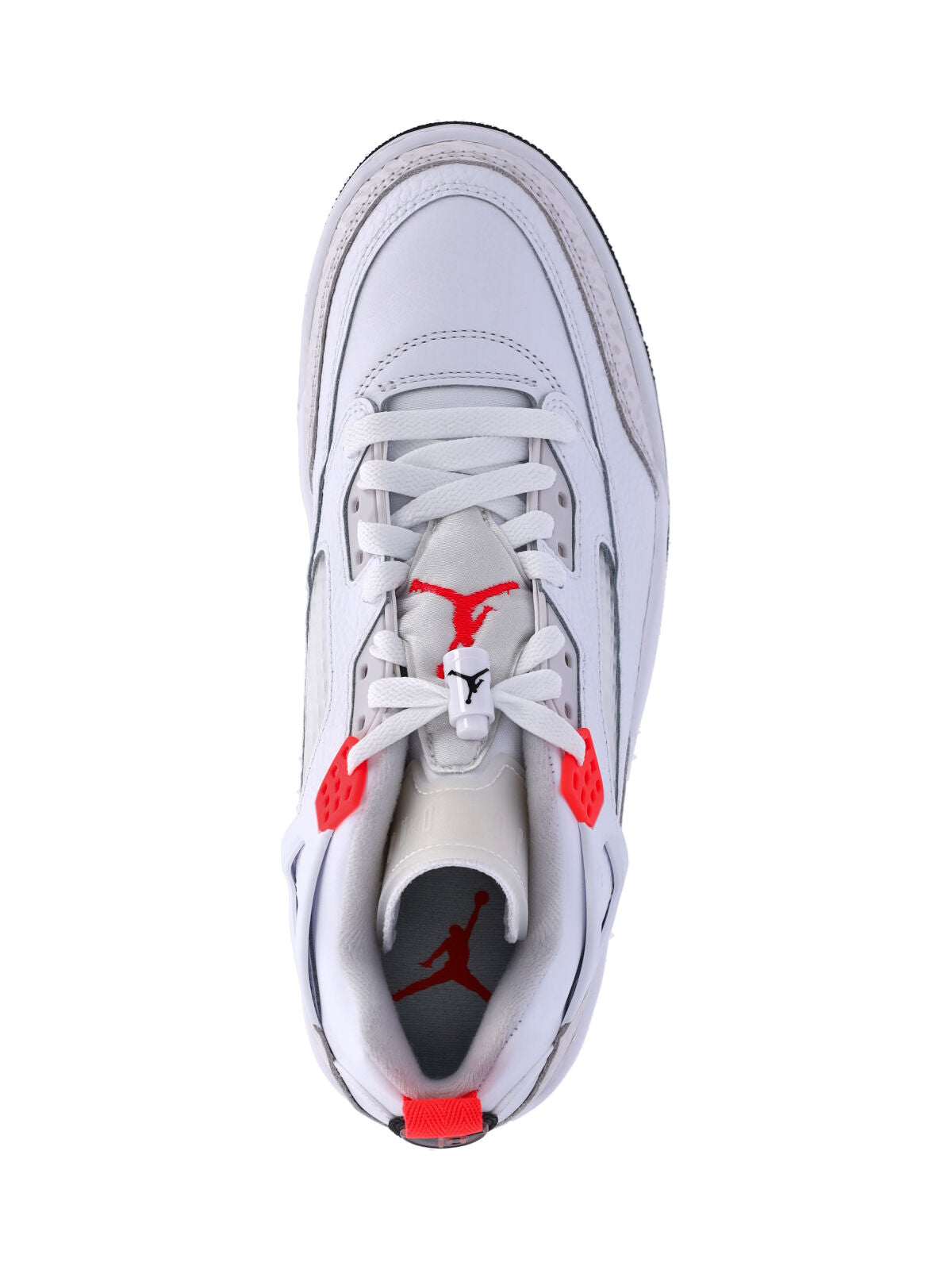 White Jordan Spizike Low-Top Leather Sneakers