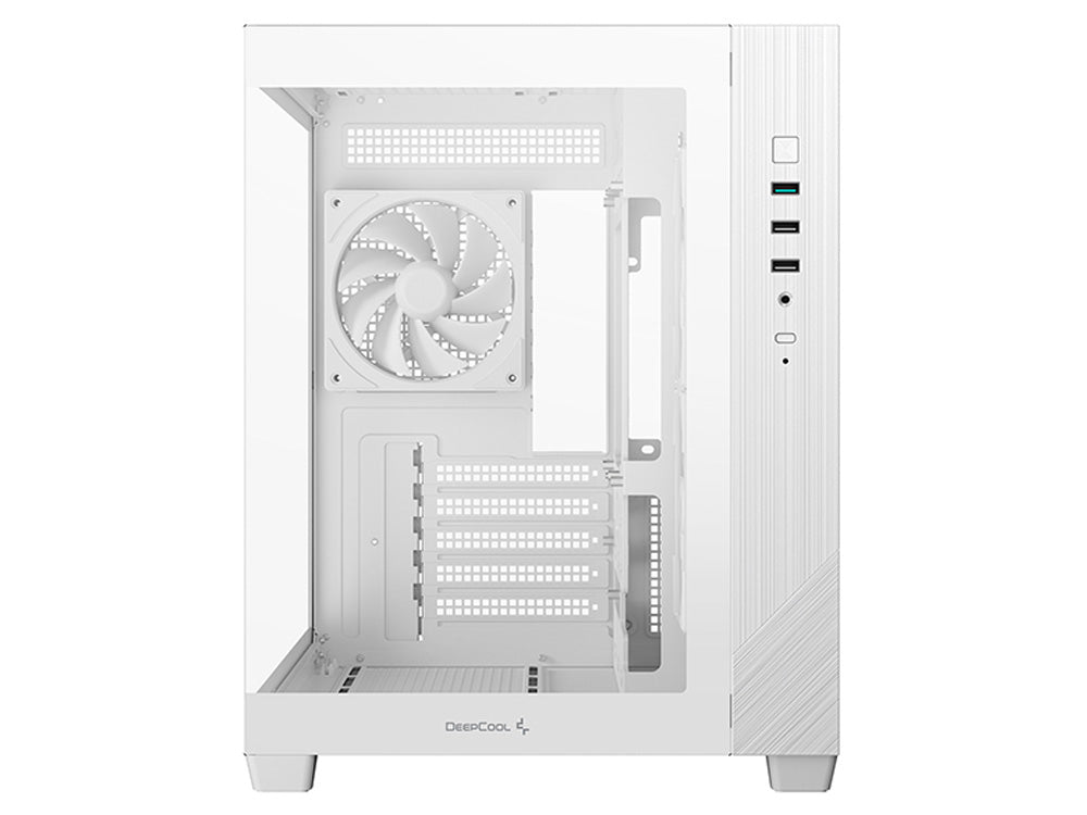 DeepCool CG330 3F WH Micro-ATX Case - White