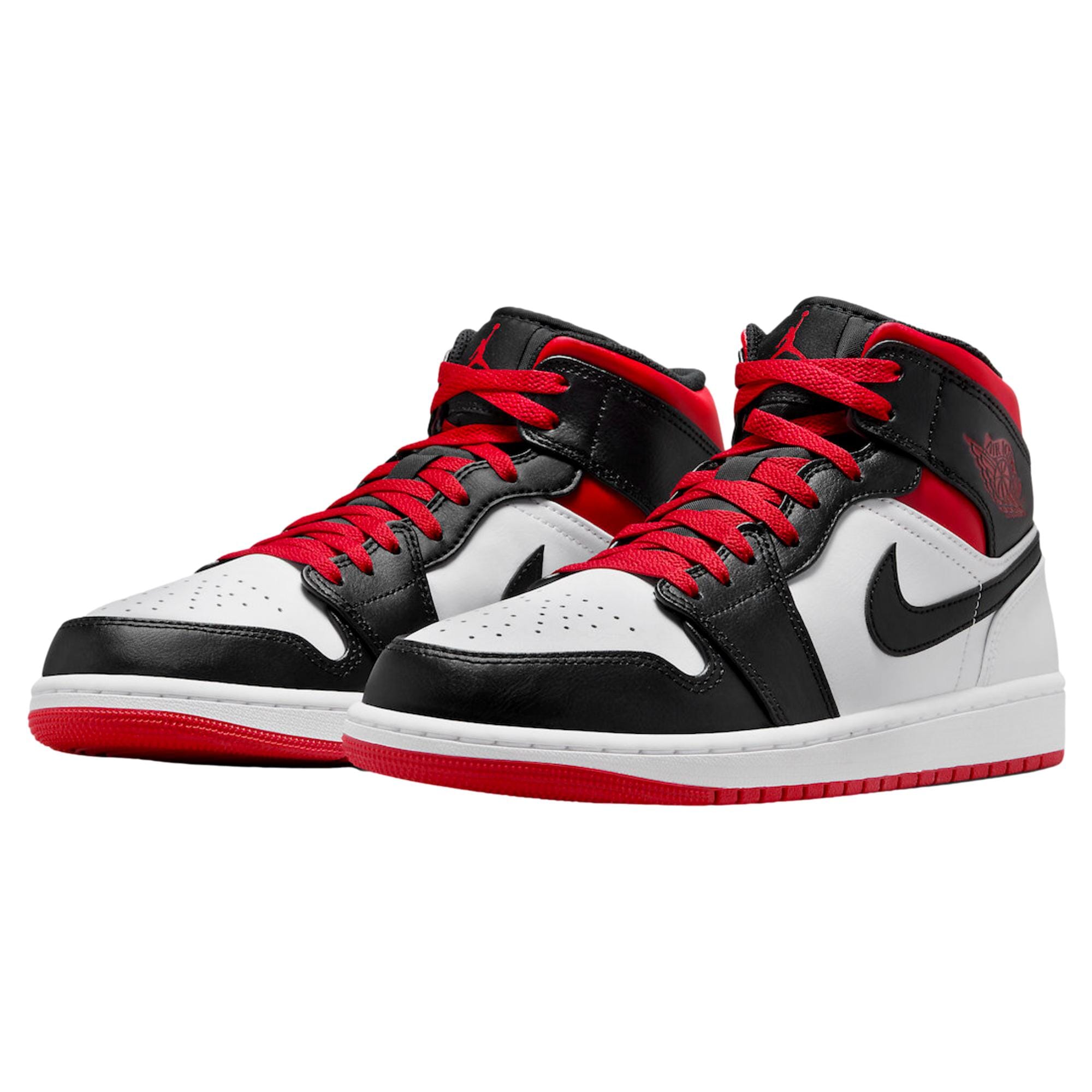 Men's Nike Air Jordan 1 Mid White / Gym Red - Black DQ8426-106