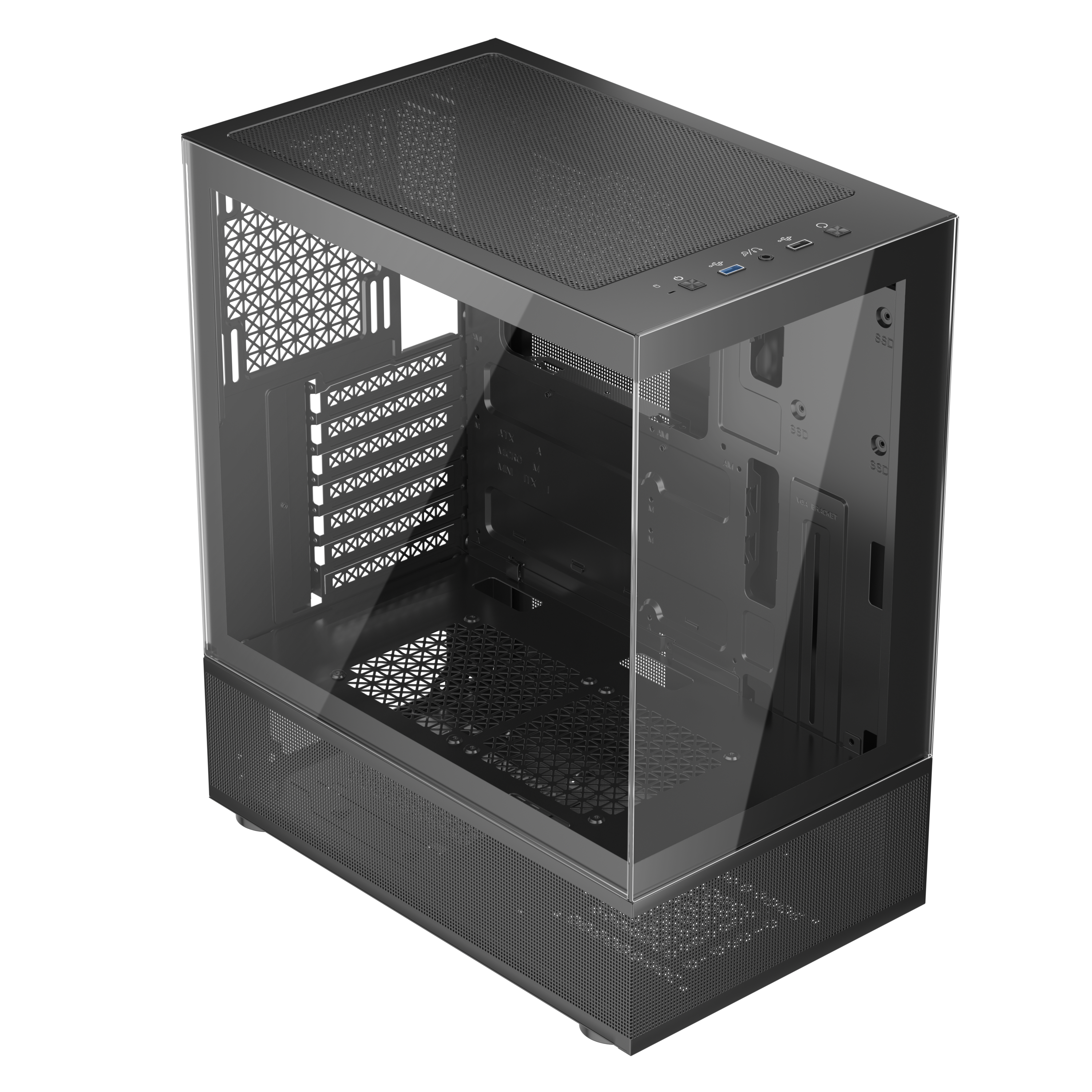 1st Player MI7-A ATX M-ATX ITX PC Gaming Case (Black)