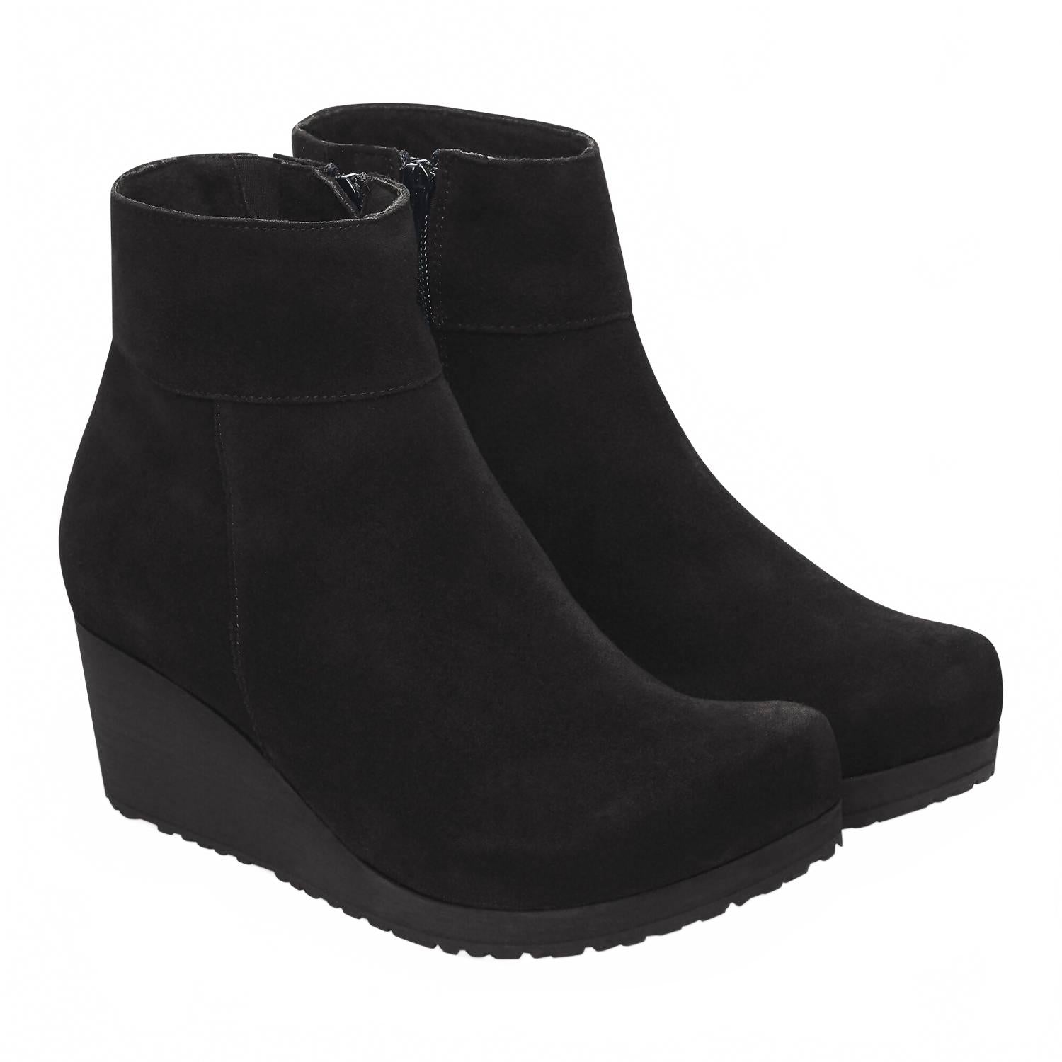 Women's Ebba Wedge Ankle Boots In Black/black
