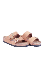 Mink Arizona Nubuck Leather Slide Sandal
