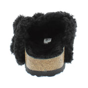 Women's Boston Big Buckle Teddy Clog In Black Gold