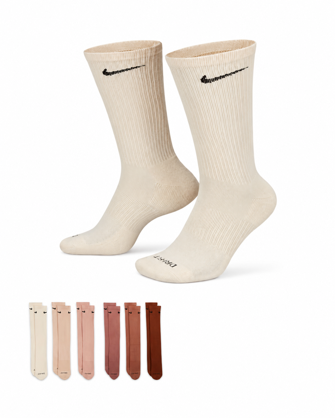 Nike Everyday Plus Cushioned Training Crew Socks (6 Pairs) Multi-Color SX6897-904