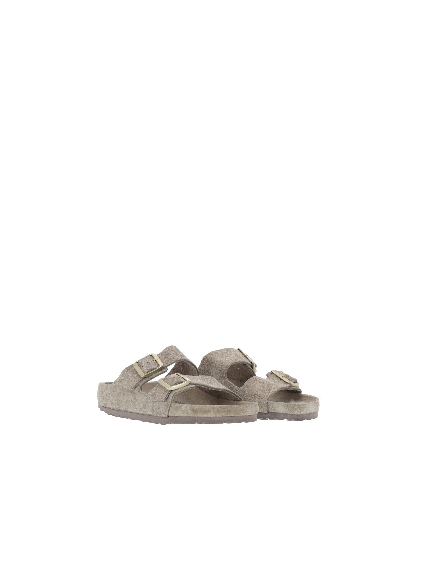 Taupe Arizona Suede Leather Slide Sandal