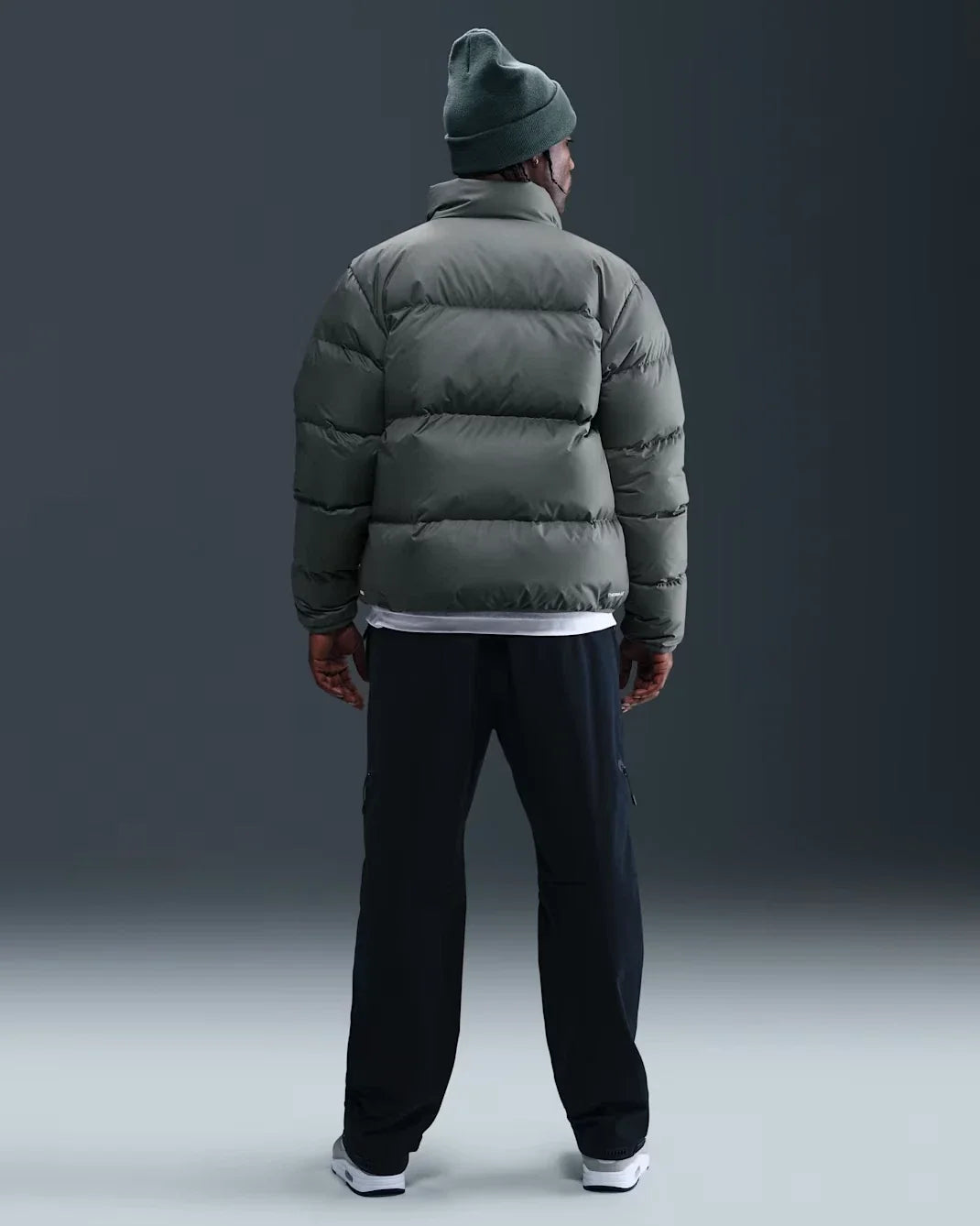 Nike Sportswear Club IB2975-068 Puffer Jacket Men's Iron Gray Long Sleeve JAX805