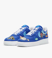 Men's Air Force 1 '07 'patched Up Los Angeles Shoes In Racer Blue/university Blue-White