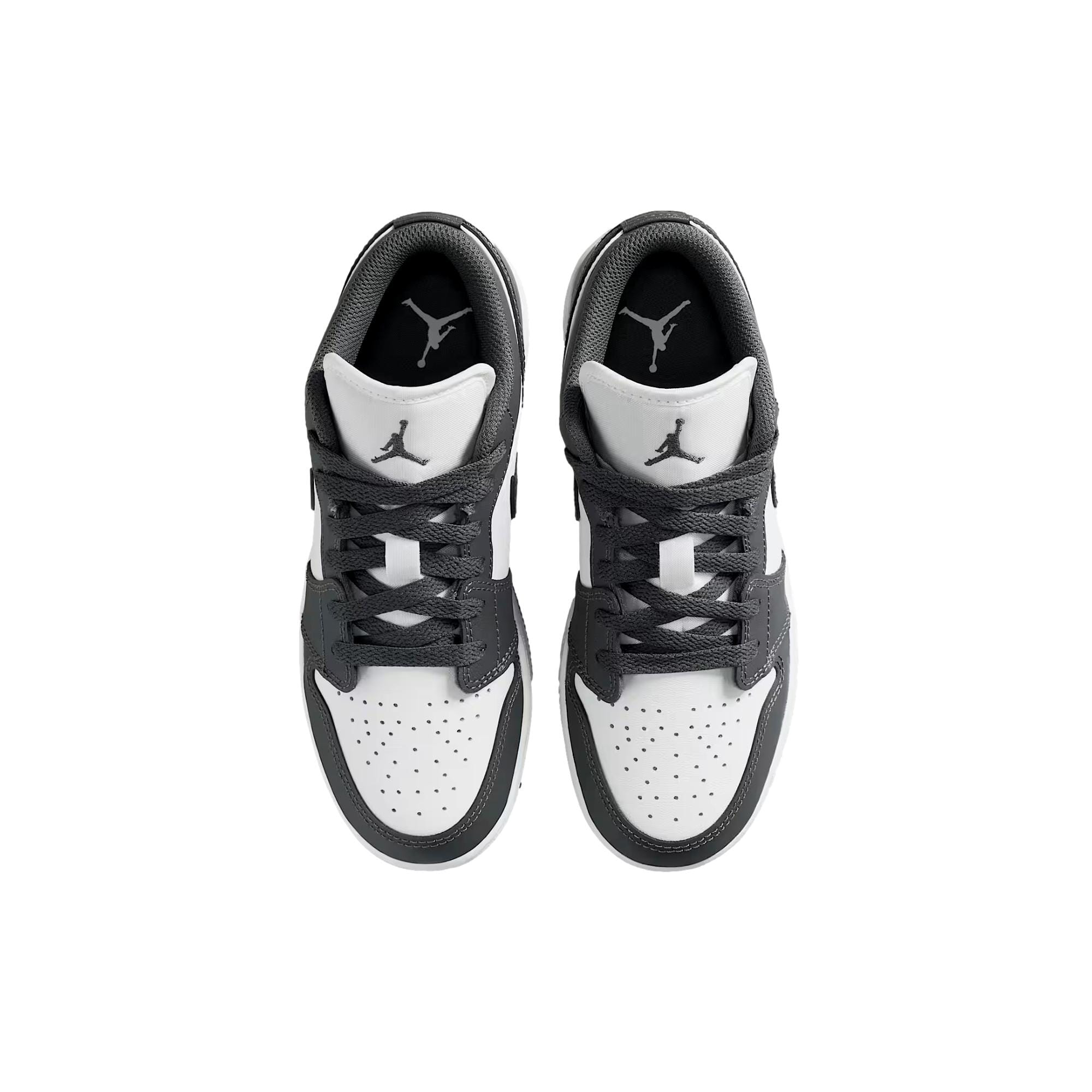 Grade-School Nike Air Jordan 1 Low Iron Grey / Summit White 553560-044
