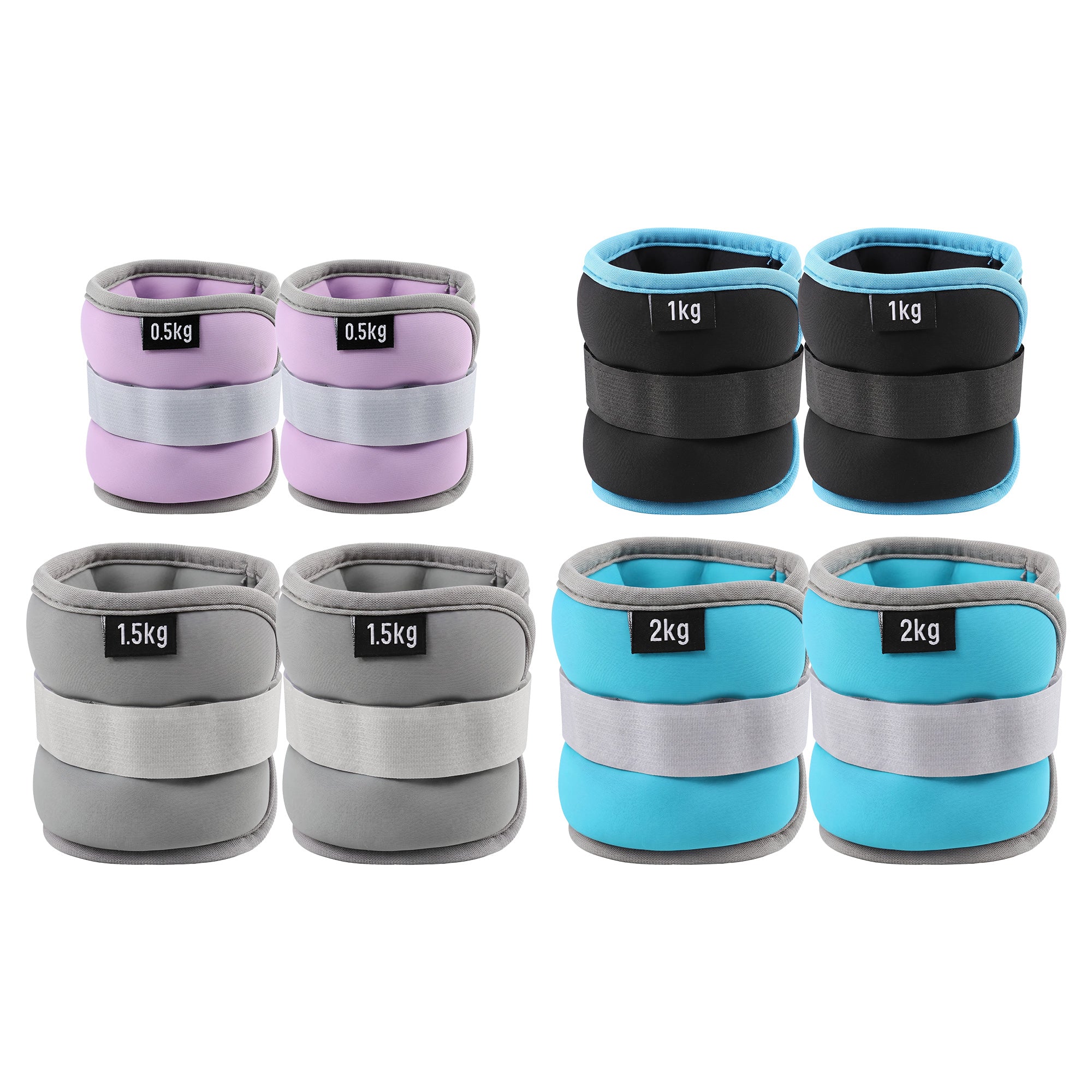 Everfit Ankle Wrist Weights Set 1kg 2kg 3kg 4kg Leg Arm Gym Pilates 10kg 4 Color