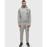 Men's Nike Club Fleece Cuffed Pant Dark Grey Heather/Safety Orange FN2643-063