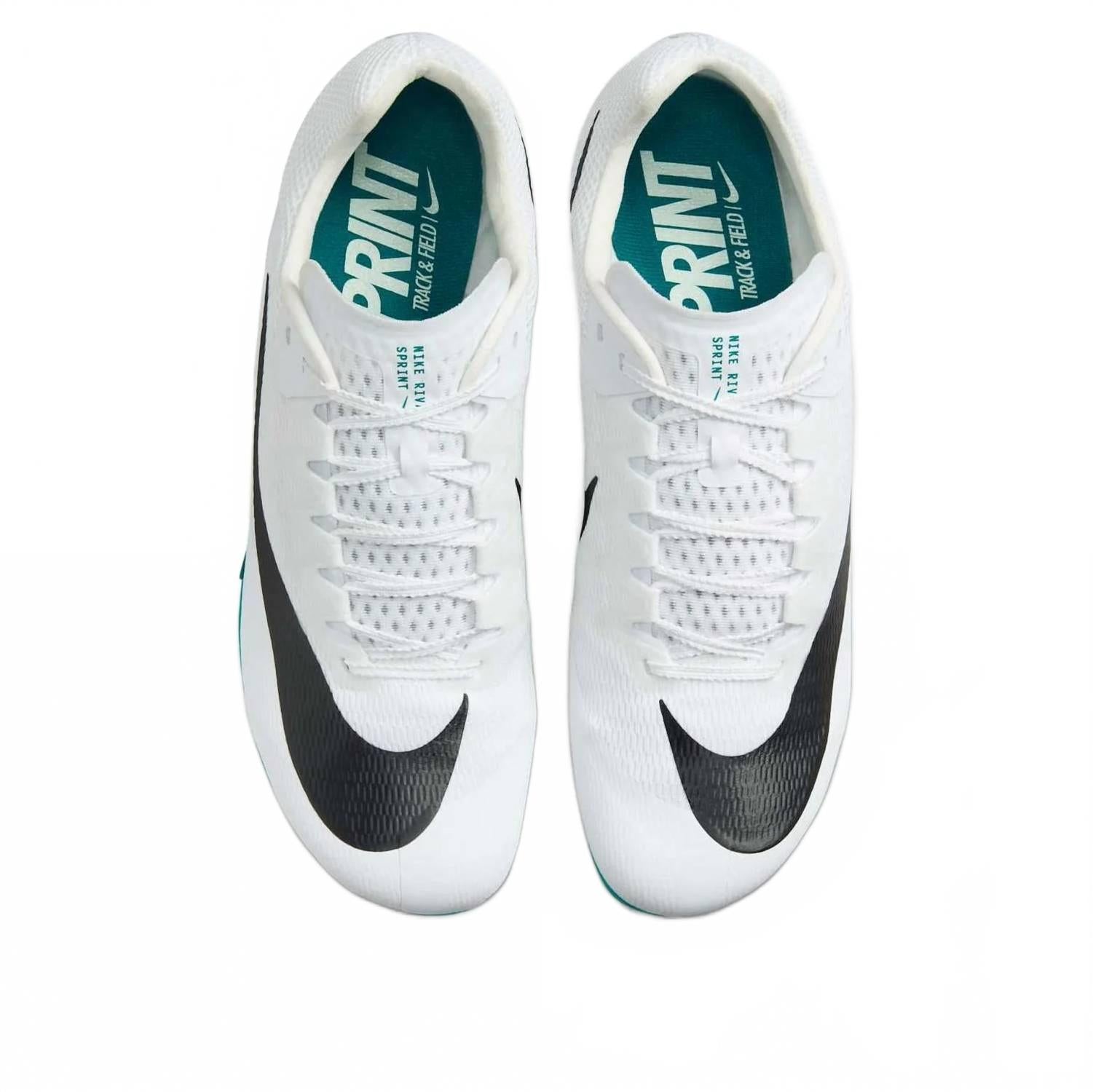 Men's Zoom Rival Sprint Shoes In White Bright Spruce Vapor Green Black
