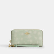 Coach Outlet Long Zip Around Wallet With Floral Print