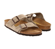 Unisex Arizona Soft Footbed Sandal In Taupe Suede