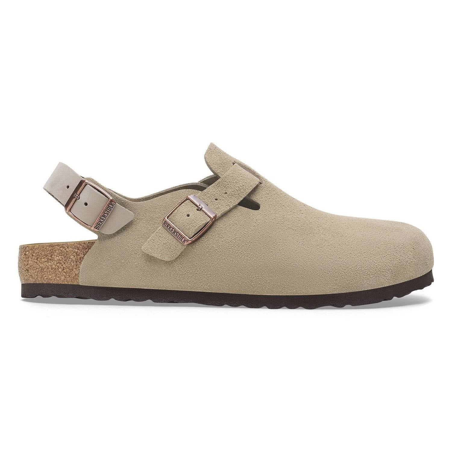 Women's Tokio Suede Leather Clogs In Taupe